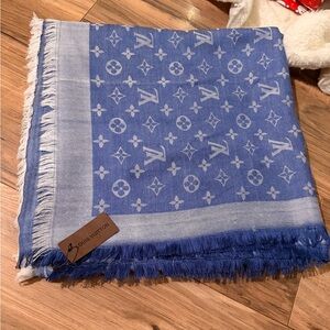 Blue Monogram Scarf